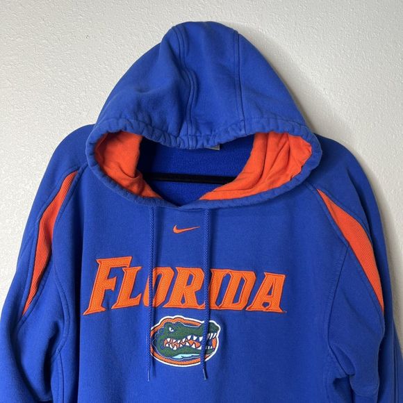 Vintage Nike Center Check Center Swoosh Florida University Hoodie Large - Picture 2 of 4
